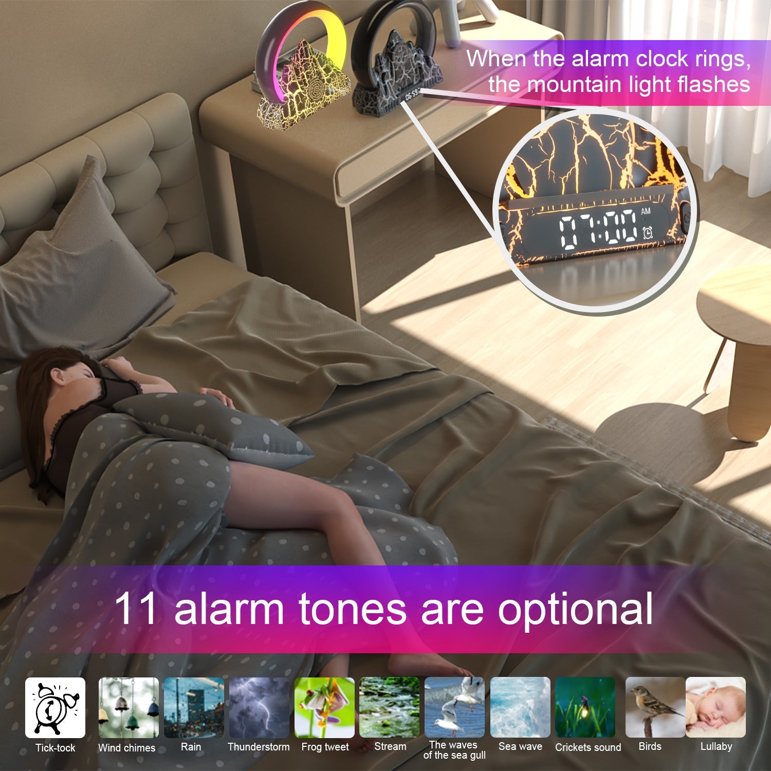 ABS Rechargeable Bluetooth Circle Table Lamp