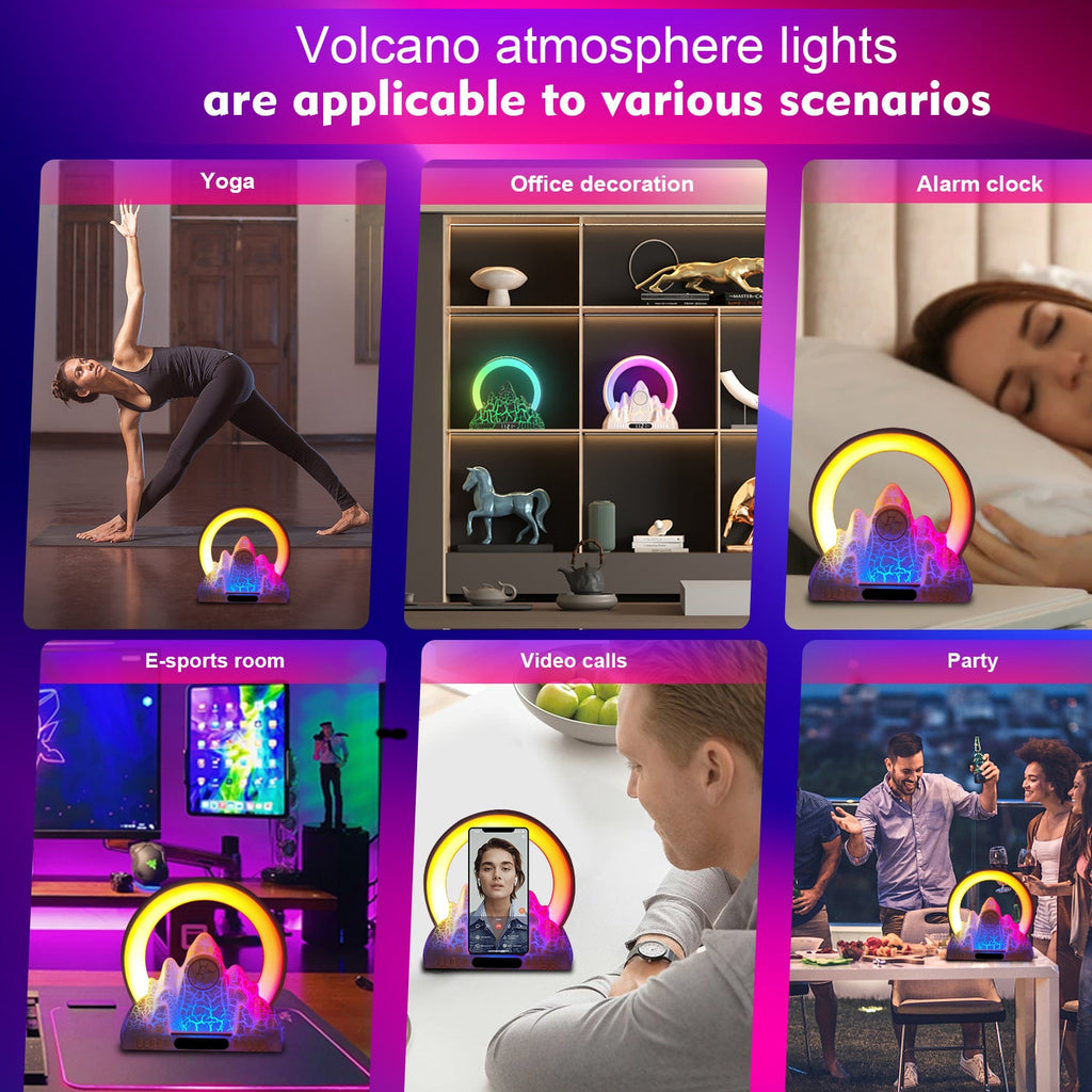 ABS Rechargeable Bluetooth Circle Table Lamp