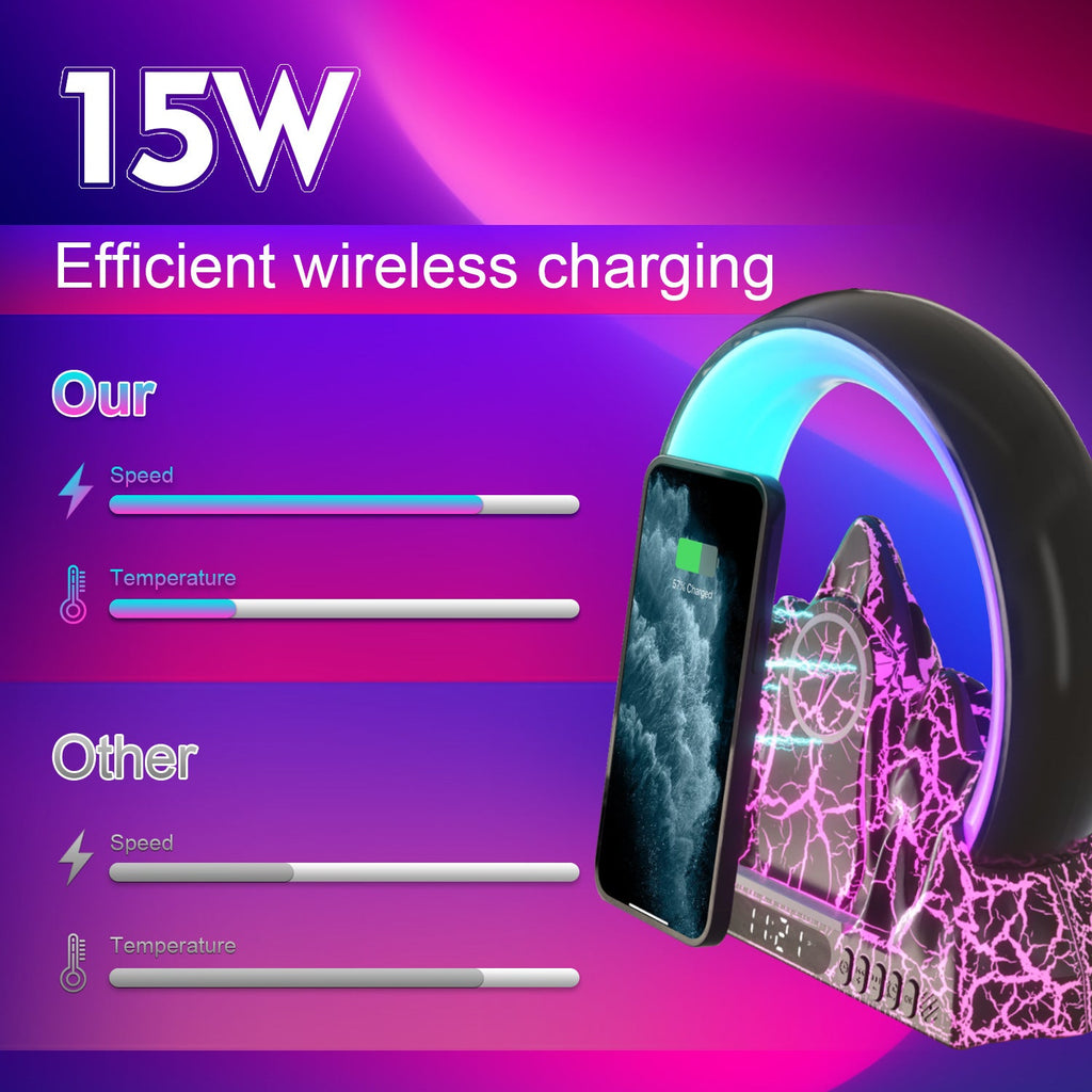 ABS Rechargeable Bluetooth Circle Table Lamp