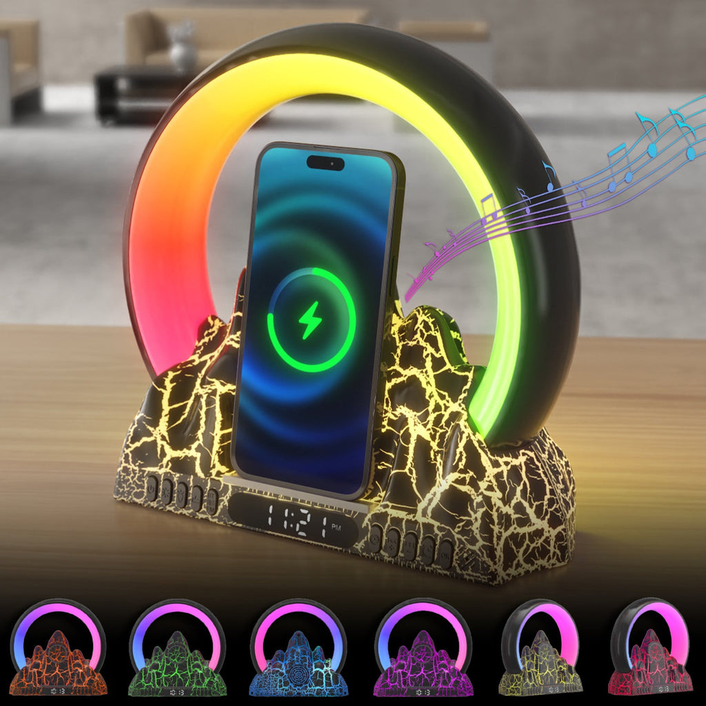 ABS Rechargeable Bluetooth Circle Table Lamp