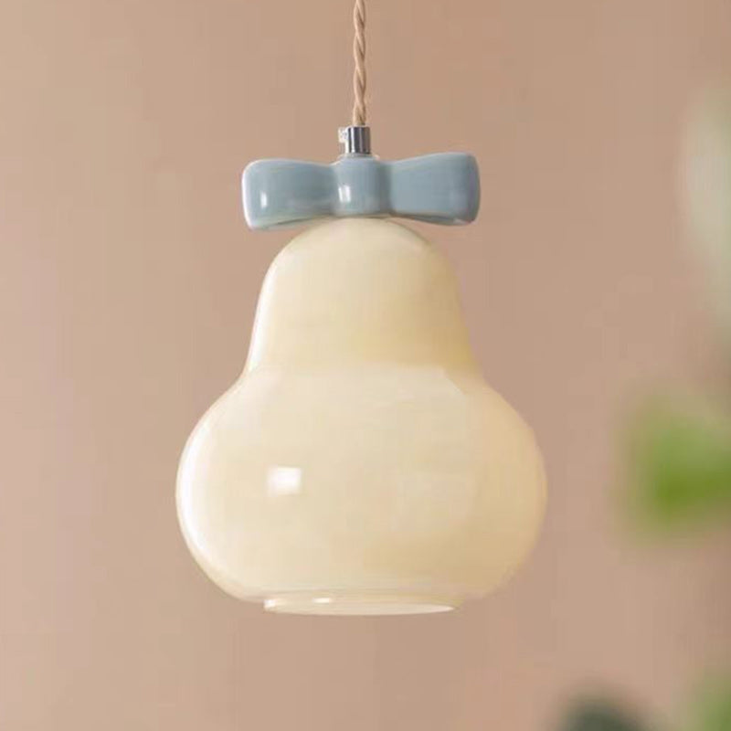 Iron Ceramic Glass Gourd Wall Lamp