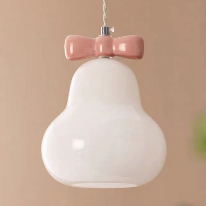 Iron Ceramic Glass Gourd Wall Lamp