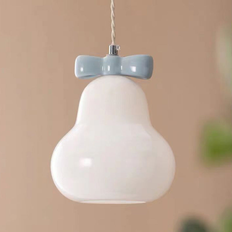 Iron Ceramic Glass Gourd Wall Lamp
