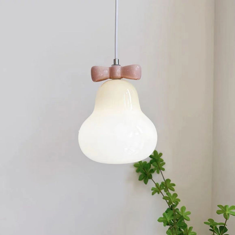 Iron Ceramic Glass Gourd Wall Lamp