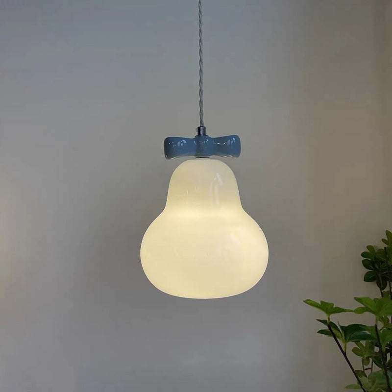 Iron Ceramic Glass Gourd Wall Lamp