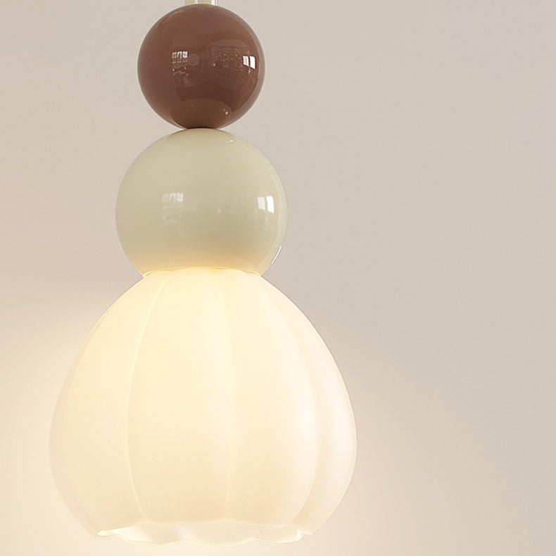 Hardware Glass Floral Ball Wall Lamp