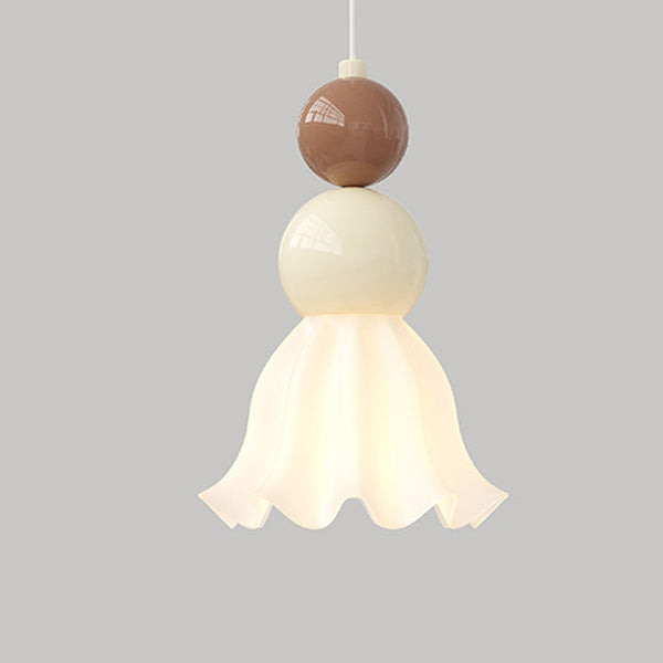 Hardware Glass Floral Ball Wall Lamp