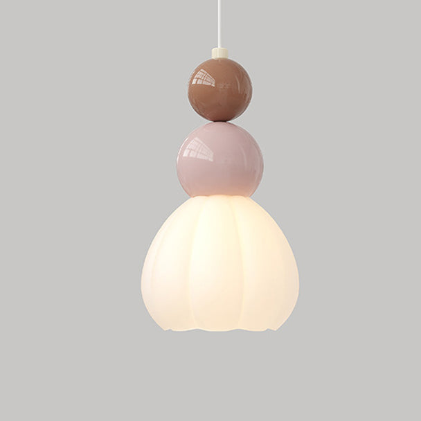 Hardware Glass Floral Ball Wall Lamp