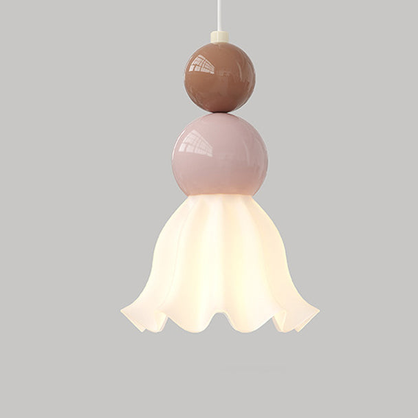 Hardware Glass Floral Ball Wall Lamp