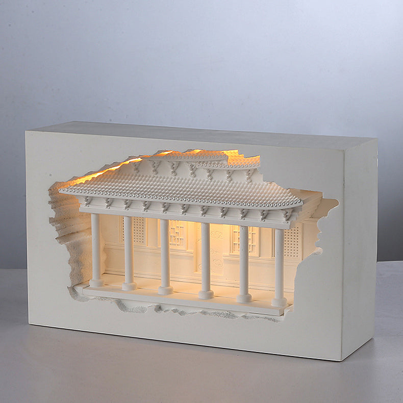 Plaster Embossed Palace Human Wall Lamp