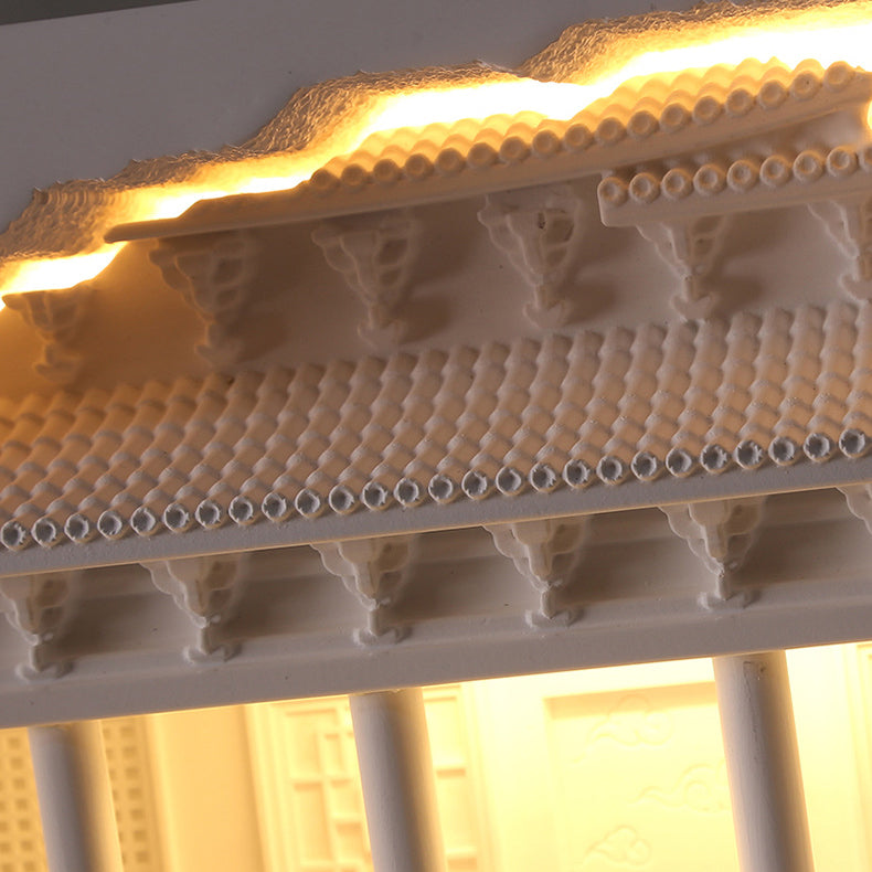 Plaster Embossed Palace Human Wall Lamp