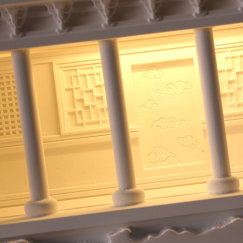 Plaster Embossed Palace Human Wall Lamp