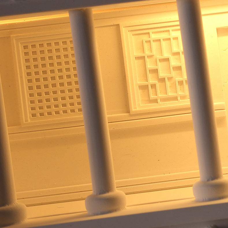 Plaster Embossed Palace Human Wall Lamp