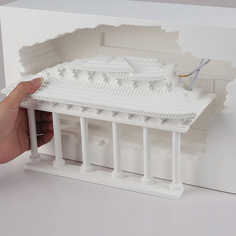 Plaster Embossed Palace Human Wall Lamp
