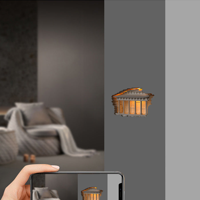 Plaster Embossed Palace Human Wall Lamp
