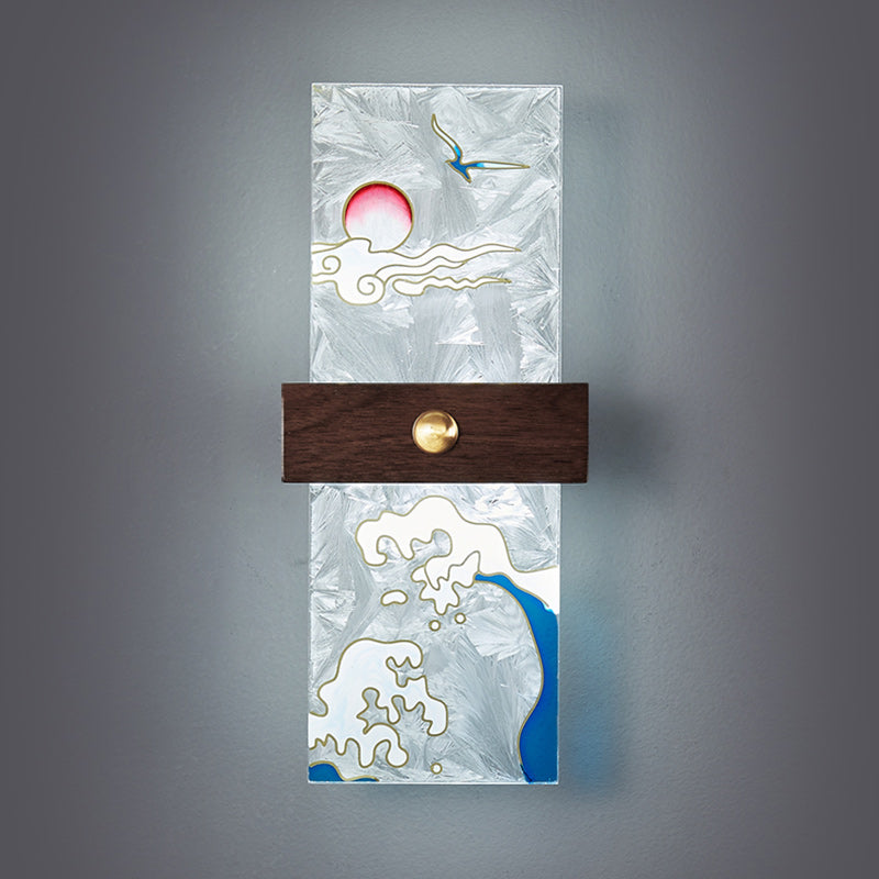 Walnut Copper PVC Enamel Wall Lamp