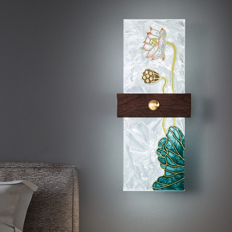 Walnut Copper PVC Enamel Wall Lamp
