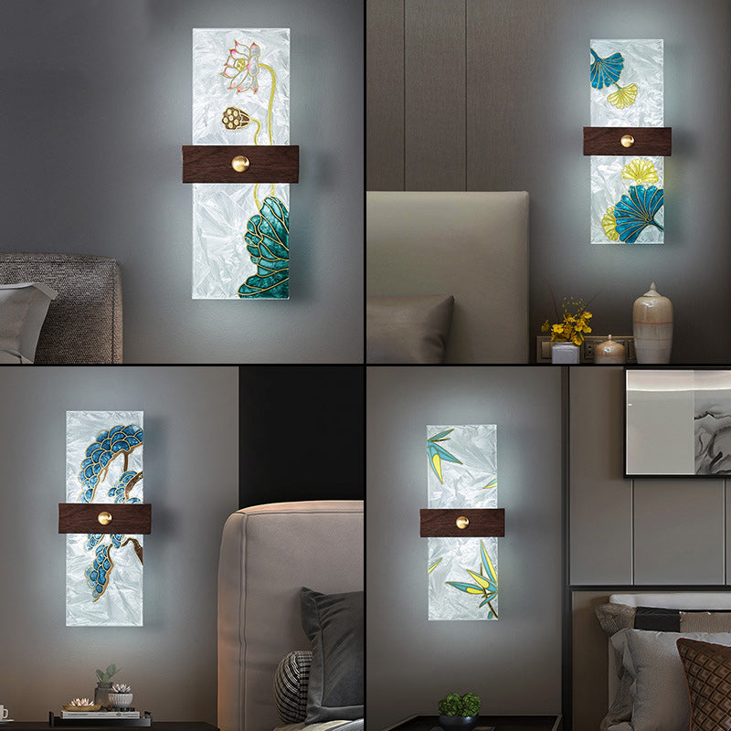 Walnut Copper PVC Enamel Wall Lamp