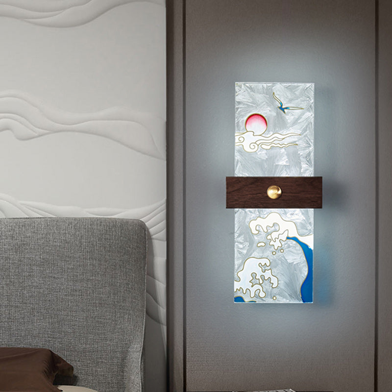 Walnut Copper PVC Enamel Wall Lamp
