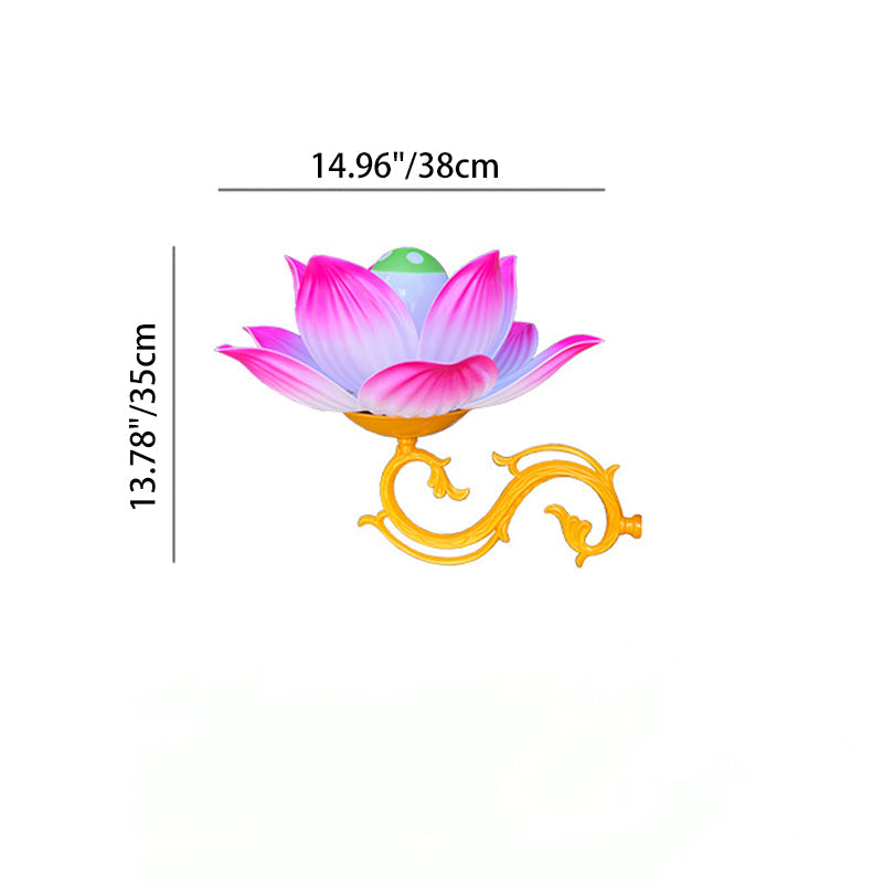 Plastic Aluminum Lotus Patio Outdoor Light