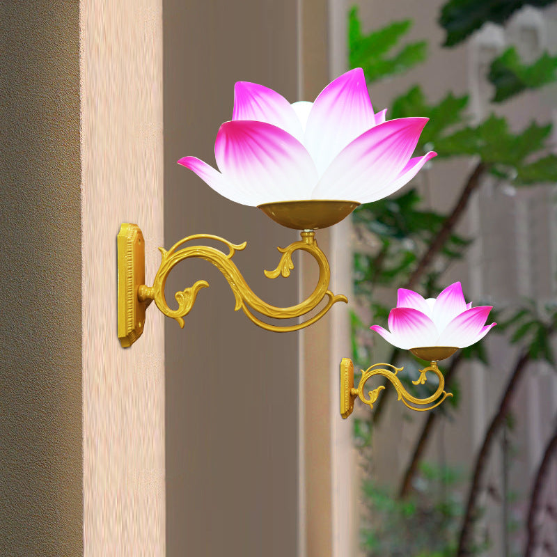 Plastic Aluminum Lotus Patio Outdoor Light