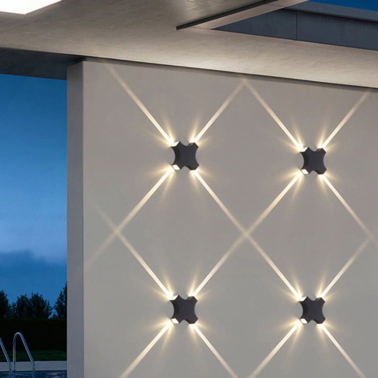Aluminum Crosshair Star Patio Outdoor Light