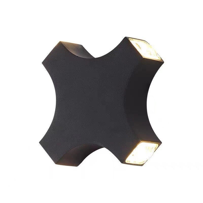 Aluminum Crosshair Star Patio Outdoor Light