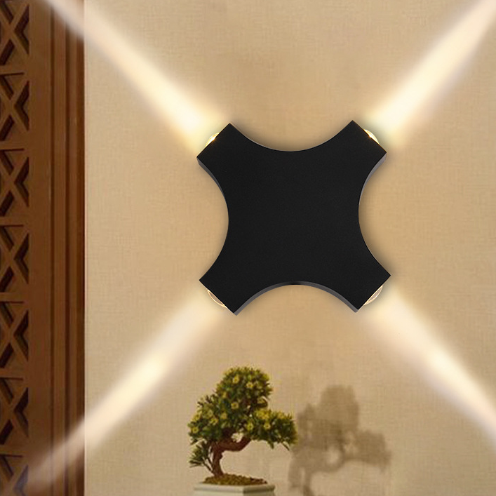 Aluminum Crosshair Star Patio Outdoor Light