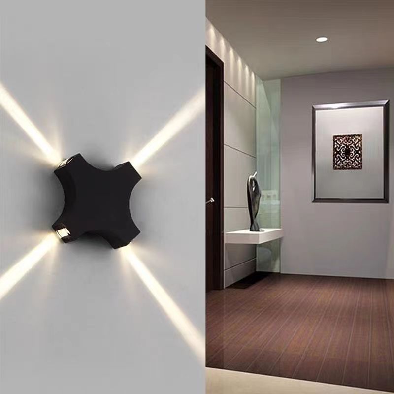Aluminum Crosshair Star Patio Outdoor Light