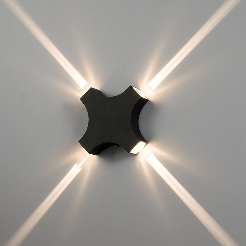 Aluminum Crosshair Star Patio Outdoor Light