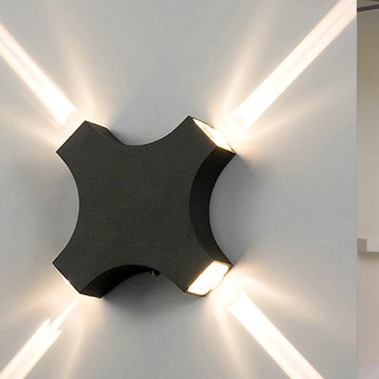 Aluminum Crosshair Star Patio Outdoor Light