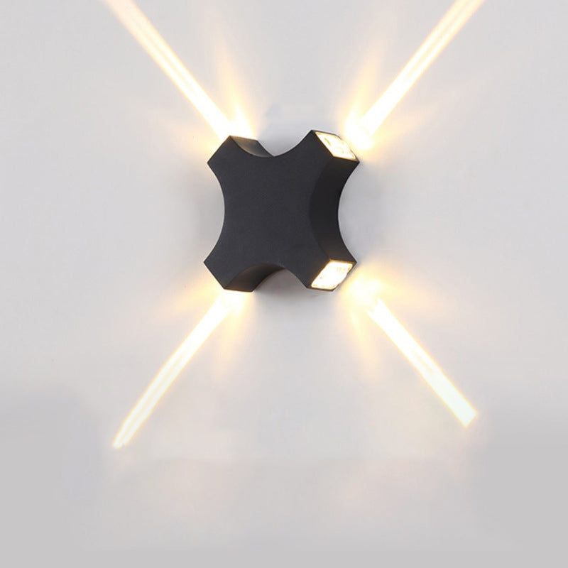 Aluminum Crosshair Star Patio Outdoor Light