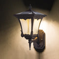 Aluminum Glass Quadrilateral Striped Outdoor Light
