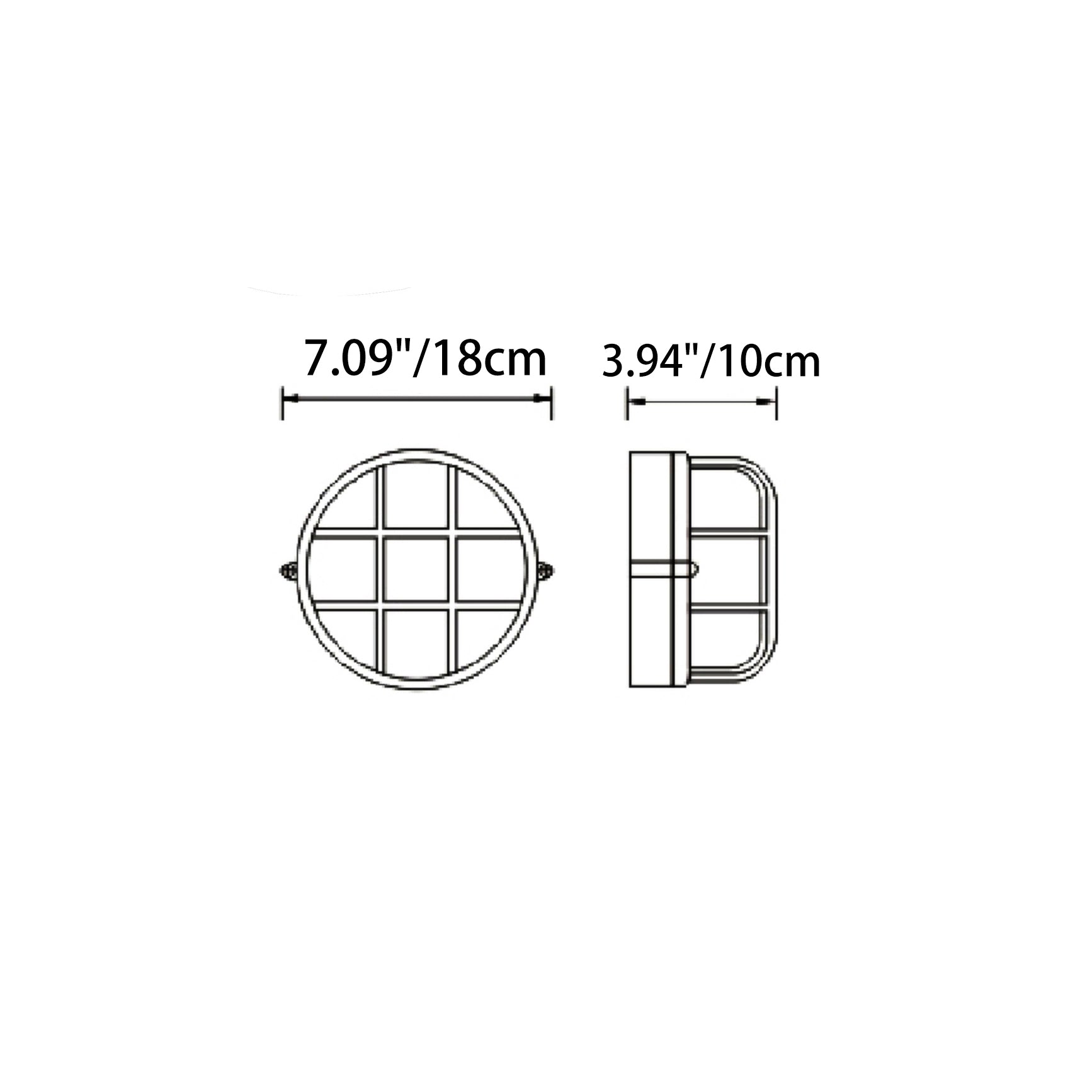 Aluminum Glass Frosted Round Outdoor Light