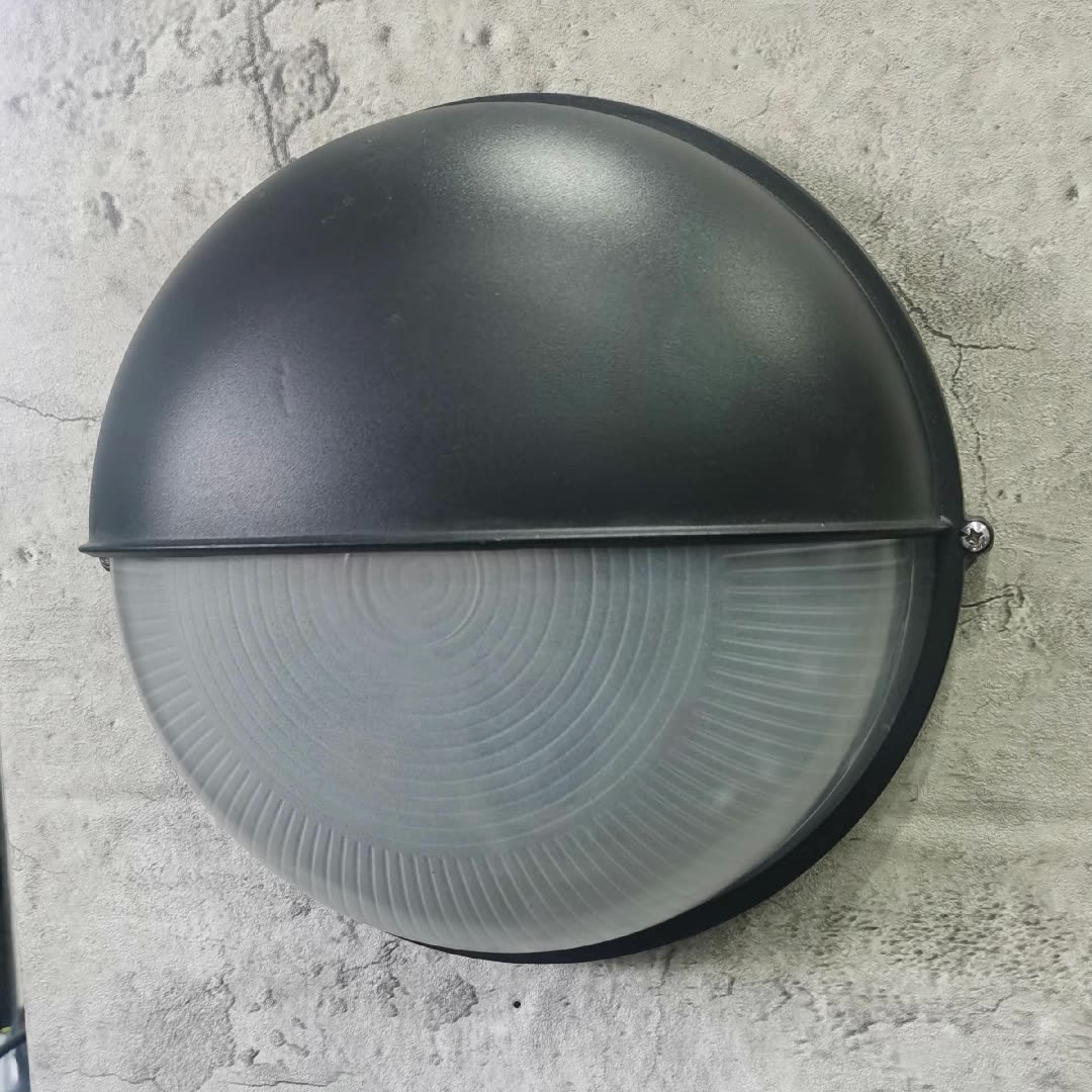 Aluminum Glass Frosted Round Outdoor Light