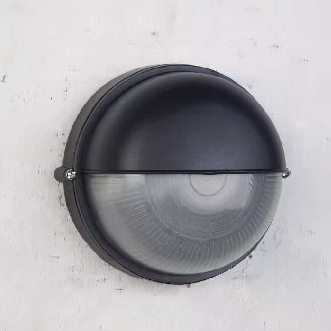 Aluminum Glass Frosted Round Outdoor Light