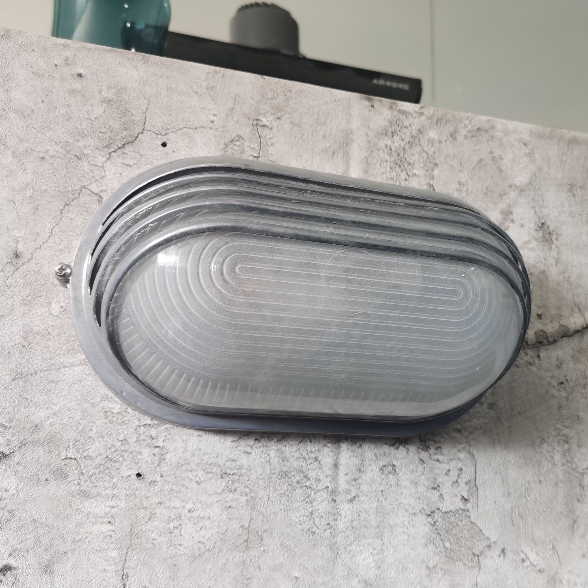 Aluminum Glass Frosted Oval Outdoor Light