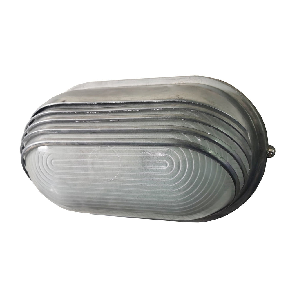 Aluminum Glass Frosted Oval Outdoor Light