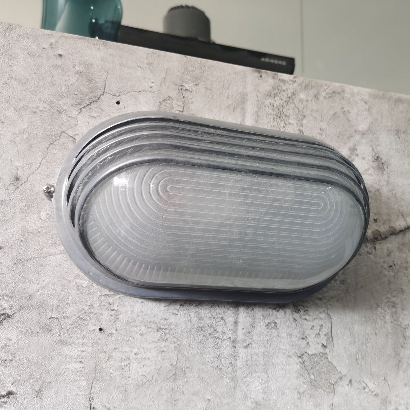 Aluminum Glass Frosted Oval Outdoor Light