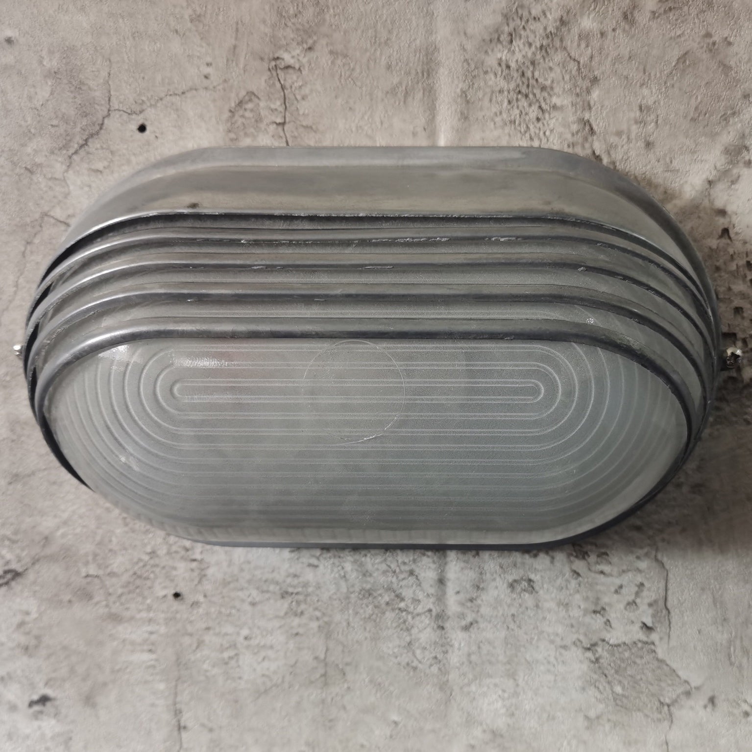 Aluminum Glass Frosted Oval Outdoor Light