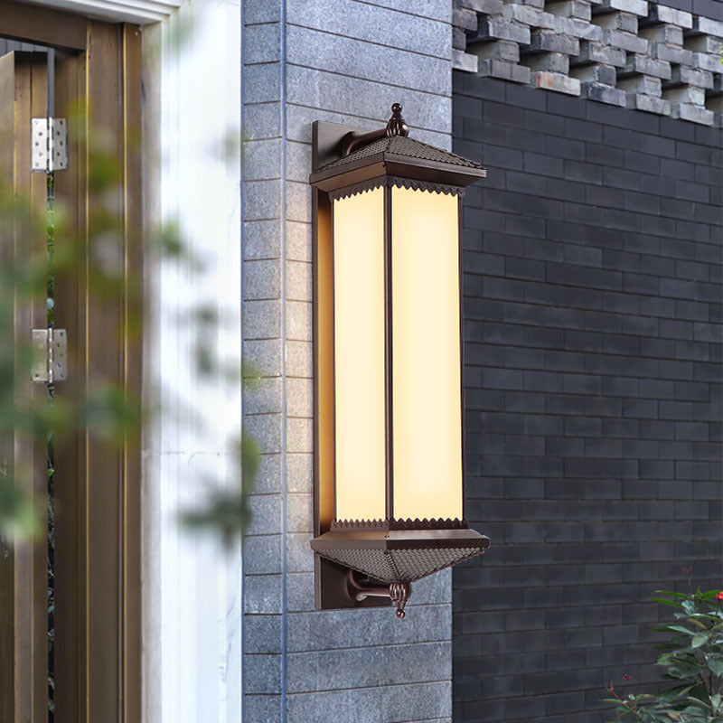 ABS Aluminum Glass Rectangular Outdoor Light