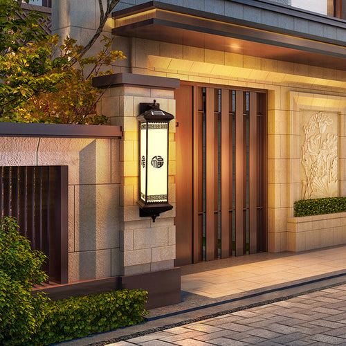 ABS Aluminum Glass Rectangular Outdoor Light