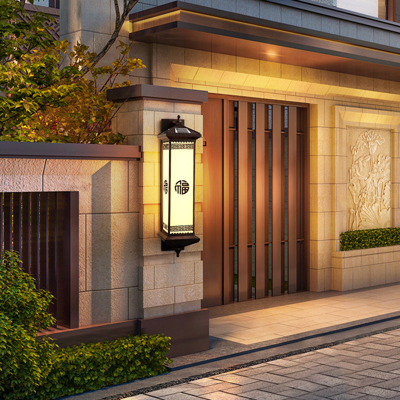 ABS Aluminum Glass Rectangular Outdoor Light