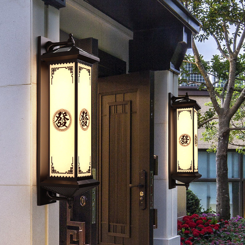 ABS Aluminum Glass Rectangular Outdoor Light