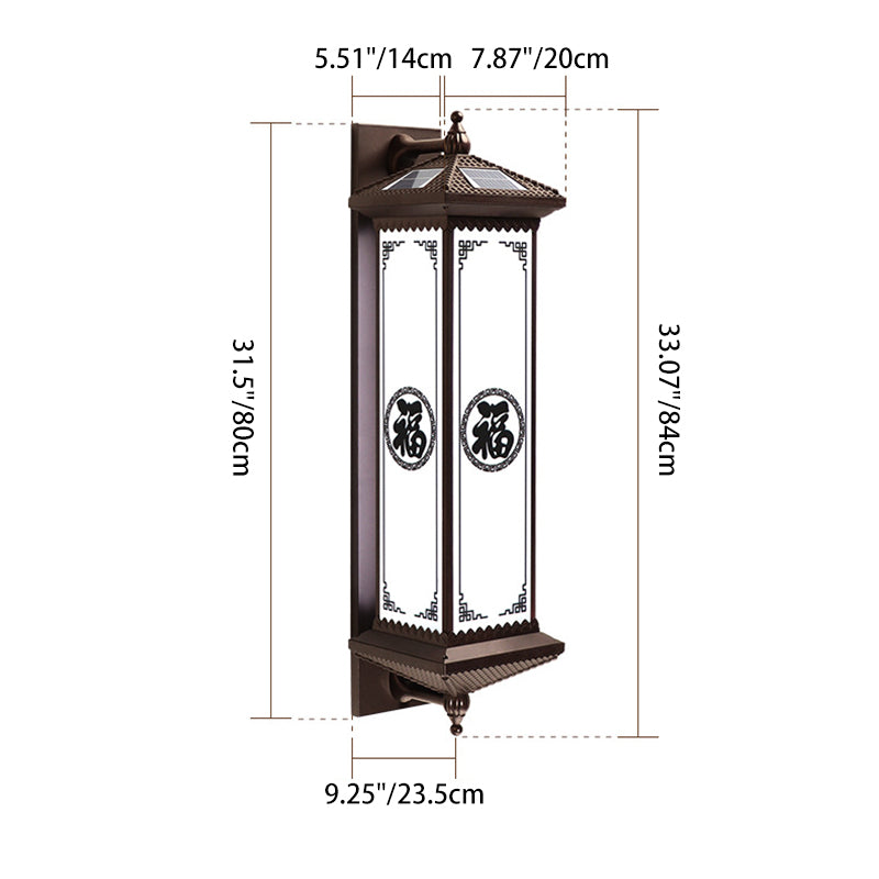 ABS Aluminum Glass Rectangular Outdoor Light