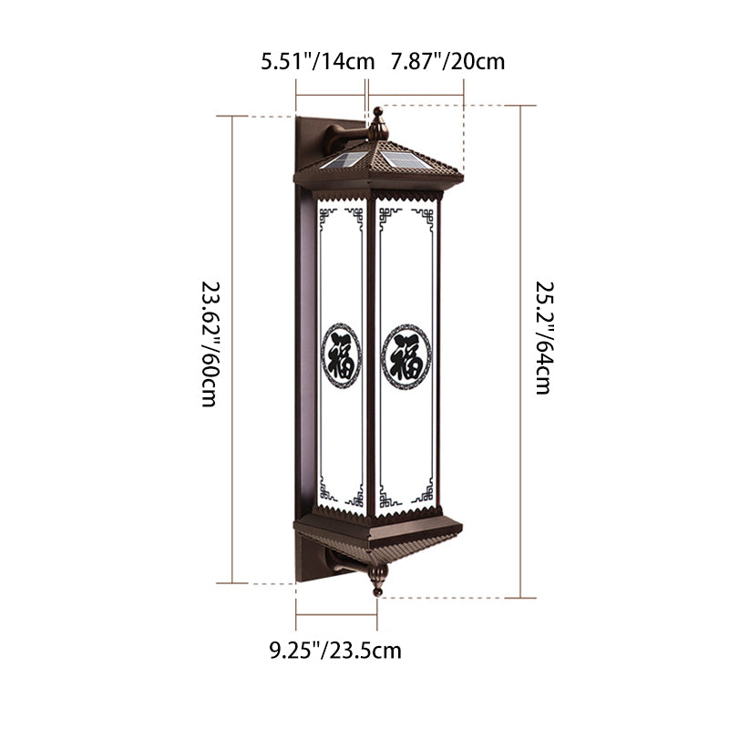 ABS Aluminum Glass Rectangular Outdoor Light