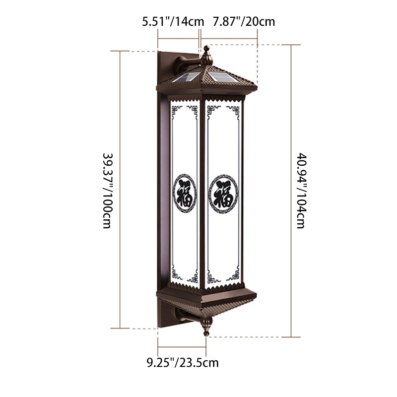ABS Aluminum Glass Rectangular Outdoor Light
