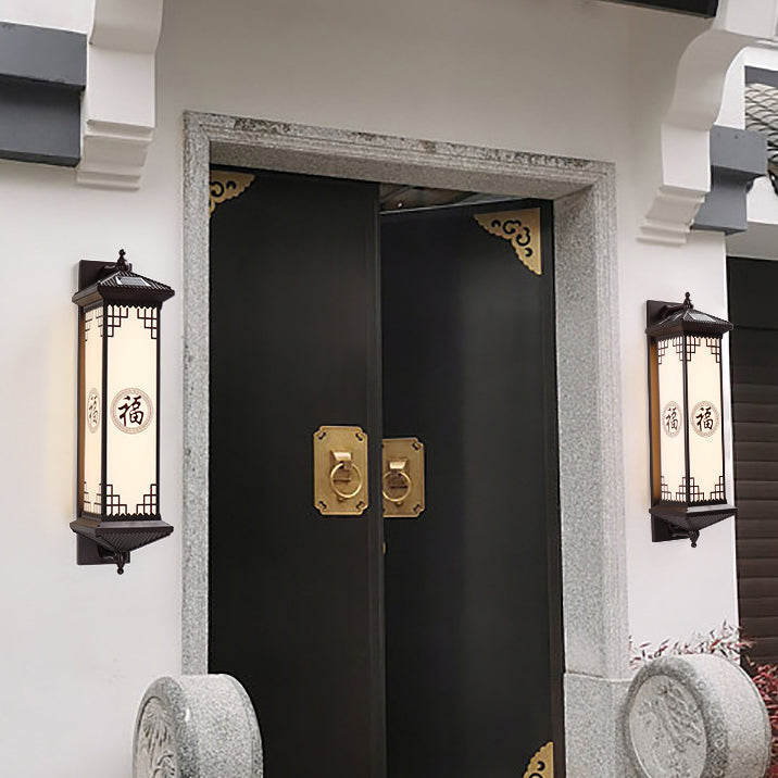 ABS Aluminum Glass Rectangular Outdoor Light