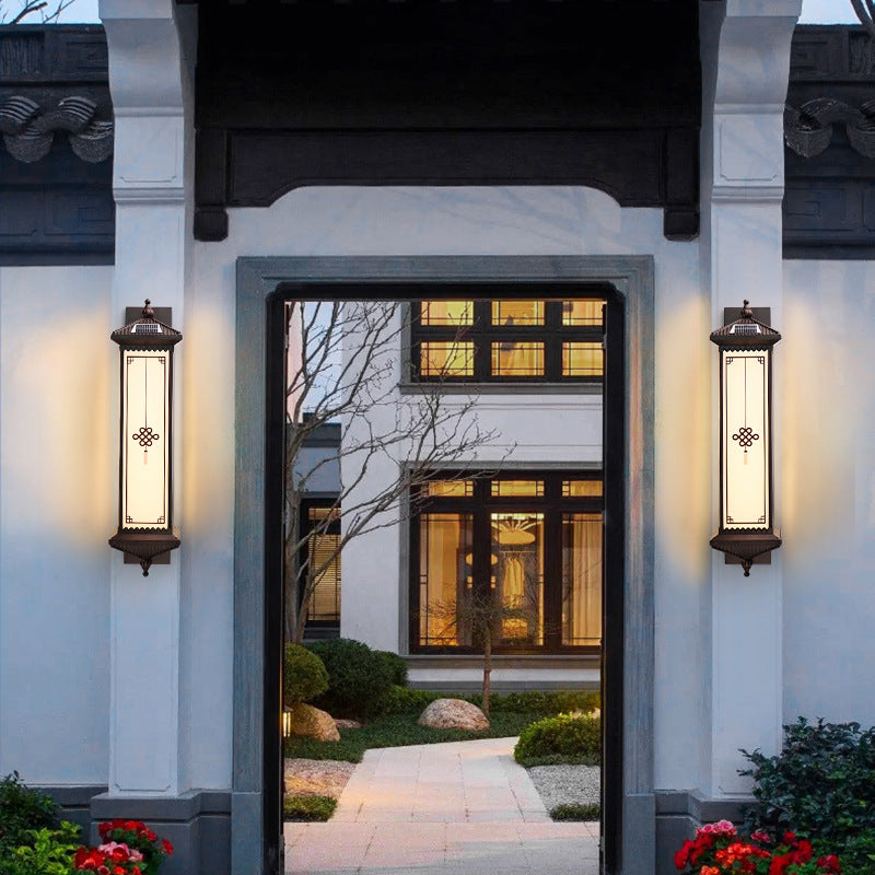 ABS Aluminum Glass Rectangular Outdoor Light