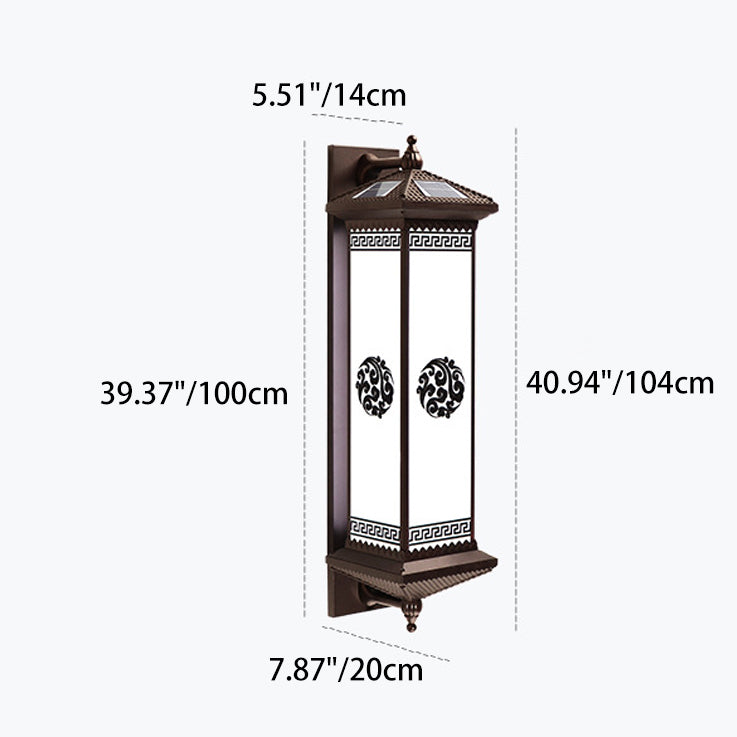 ABS Aluminum Glass Rectangular Outdoor Light